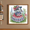 Peter Rabbit Partial Stamped Cross Stitch Kit 14CT 2 Strands 30x30cm DIY Embroidery Needlepoint