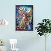 (Grande Taille) Fille-Partial ab rond diamant peinture-45 * 65cm