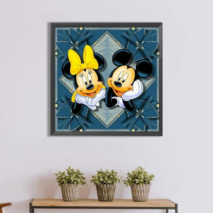 Glass Painting Mickey Mouse 30*40cm(canvas) full round drill diamond  painting