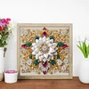 White Flower-Crystal Rhinestone Diamond Painting
