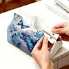 Blue Butterfly DIY PULeather Diamond Painting Tissue Box for Adults Beginners Gem Art Painting Napkin Holder for Living Room Bedroom Bathroom Table Decor