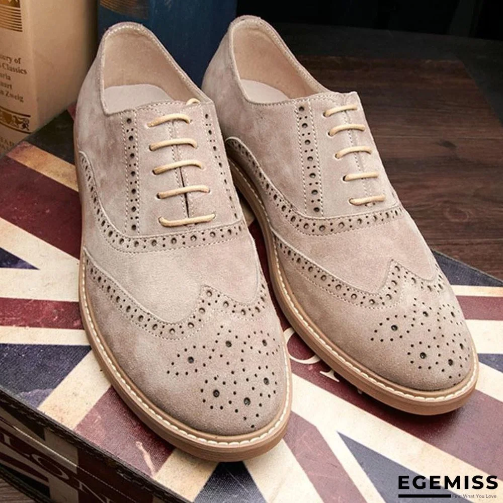 Men's Business Classic Suede Brogue Shoes | EGEMISS