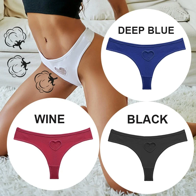 FINETOO 3PCS/Set S-XL Women Panties G-String Underwear Fashion Thong Lingerie Low Rise Panty Sexy Lace T-Back Woman Panties