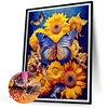 5D DIY Vollrundbohrer Diamantmalerei Sonnenblume Schmetterling Kit Dekor 40x50cm
