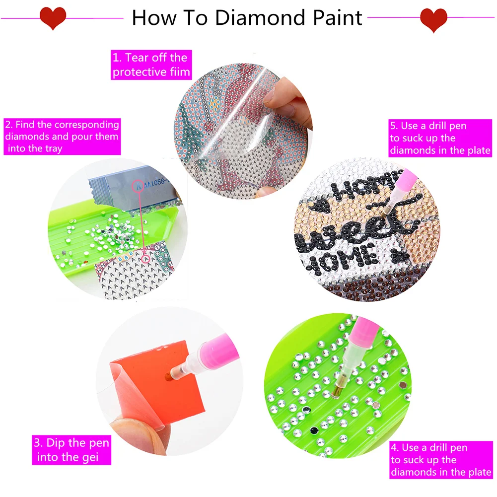 8pcs DIY Coaster Diamond Painting Cup Cushion with Rack Home Decor