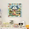 Colorful Mosaic House-11CT Stamped Cross Stitch 50*50cm/19.69*19.69in tapestrymarket