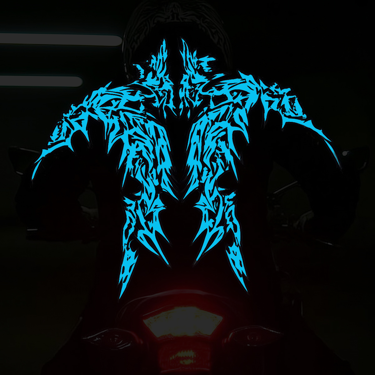 Luminous Tribal Back Design Cotton Blend Hoodie