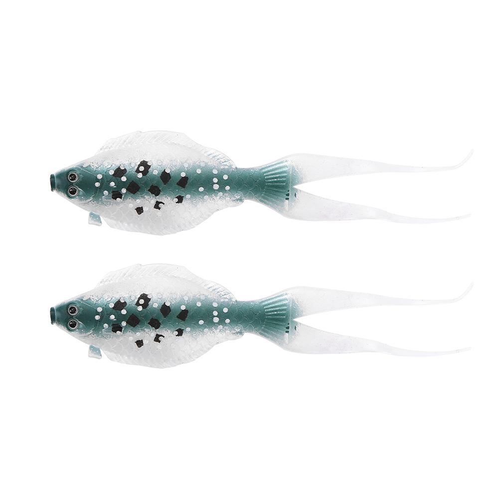 

2pcs 13cm 8g Fishing Baits Soft Lure Artificial Lifelike Wobblers (Green, 501 Original