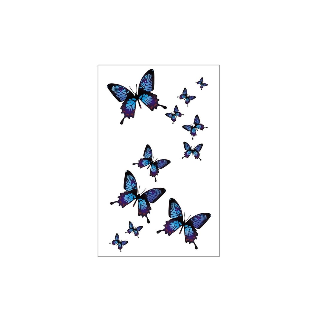 Waterproof Temporary Tattoo Sticker 3D Butterfly Fake Tatto Flash Tatoo leg Arm hand foot tatouage for Girl Women lady