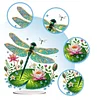 (US Only)Acrylic 2D Flat Print DIY Garden Dragonfly Diamond Art Tabletop Decorations
