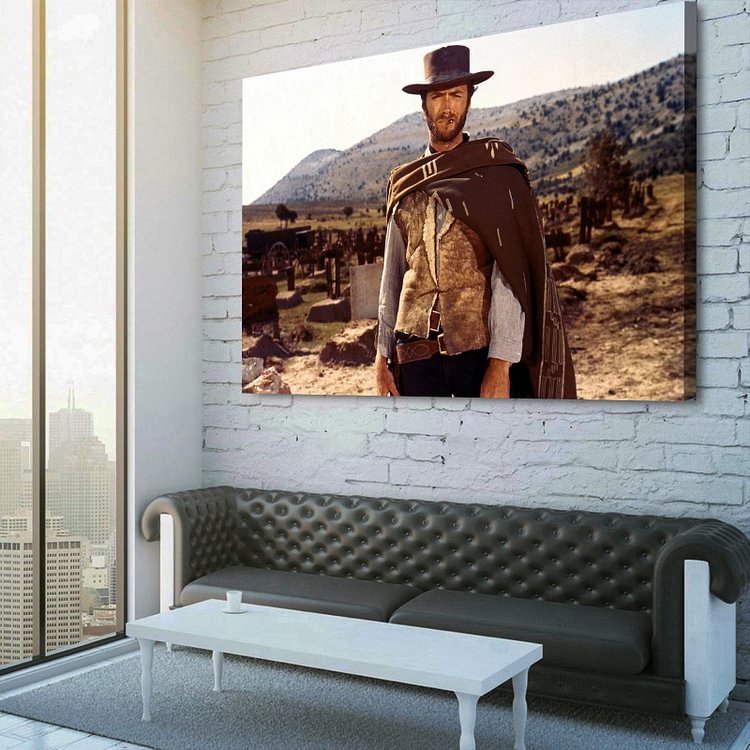 Clint Eastwood iconic image Canvas Wall Art MusicWallArt