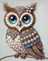 DIY Pearl Painting - Handmade Self - Adhesive Pearls - Owl