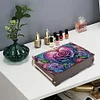 (US Local)Diamond Painting Storage Box DIY 5D Diamond Painting Jewelry Box (Rose)
