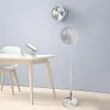 Folding Telescopic Floor Fan Summer Mute Student Desktop Table Fan (White)