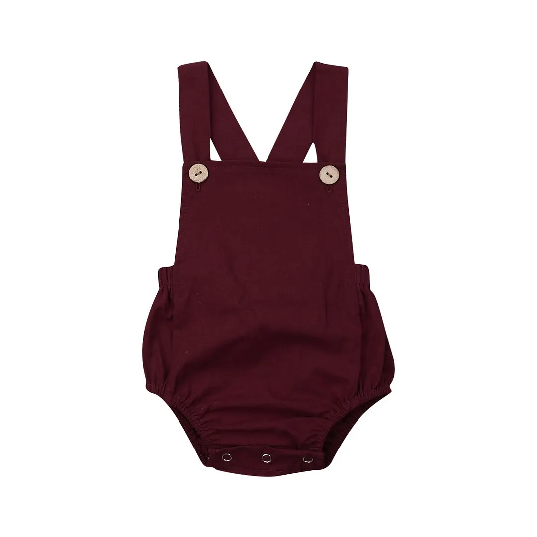 2019 Baby Summer Clothing 0-3Y Newborn Infant Baby Boy Girl Cotton Bodysuit Striped Solid Casual Jumpsuit Outfits Sunsuit