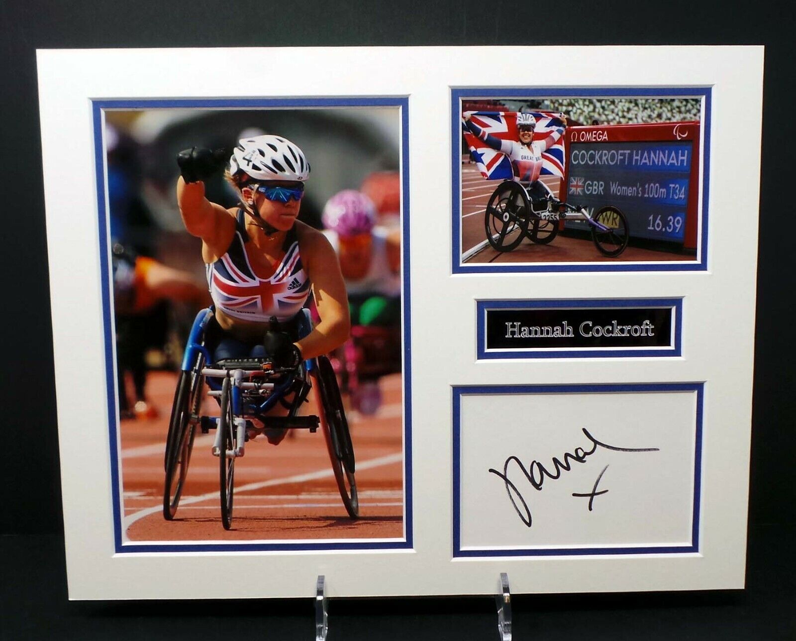 Hannah COCKCROFT Wheelchair Racer Athlete Mounted Photo Poster painting Display AFTAL RD COA