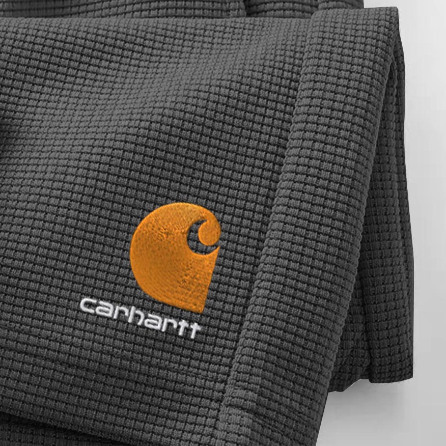 Carhartt Waffle Texture Shorts with Logo Embroidery for Men