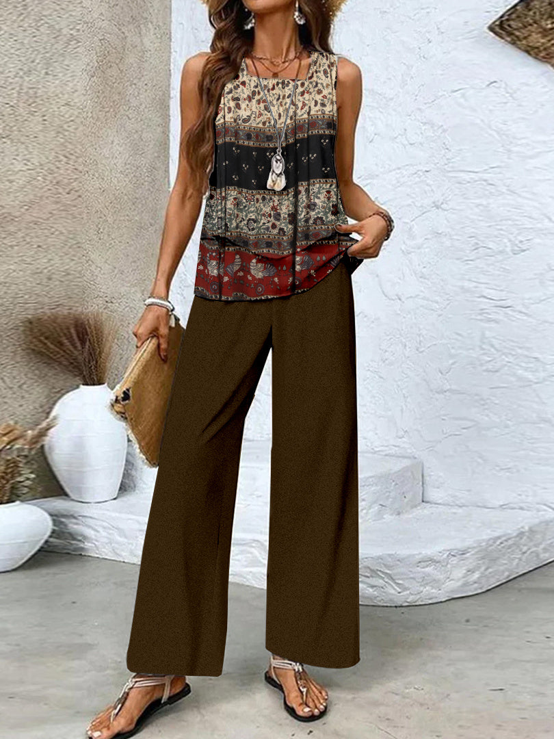 Women Long Sleeve V-neck Graphic Floral Printed Top