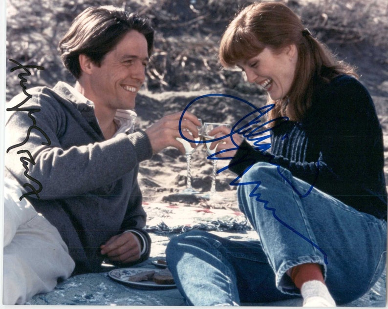 Hugh Grant & Julianne Moore Signed Autographed Glossy Nine Months