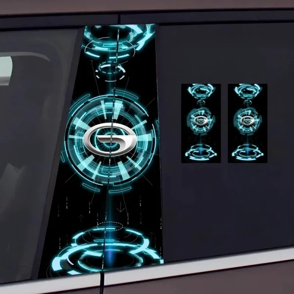 Car Center Column Car Logo Sticker Personality Creative B Column Protective Film