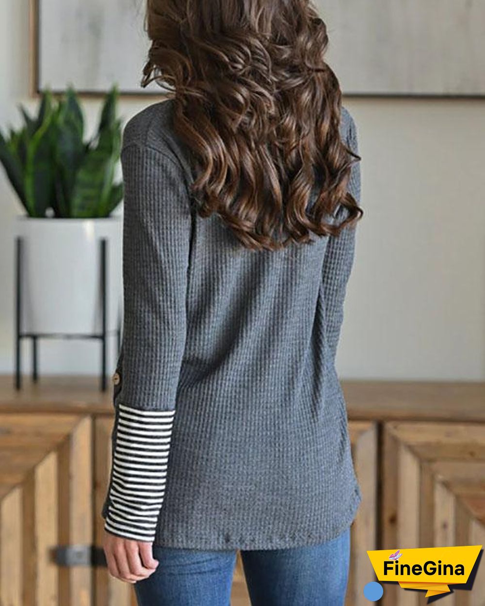 Buttoned Casual Solid Shirts & Tops