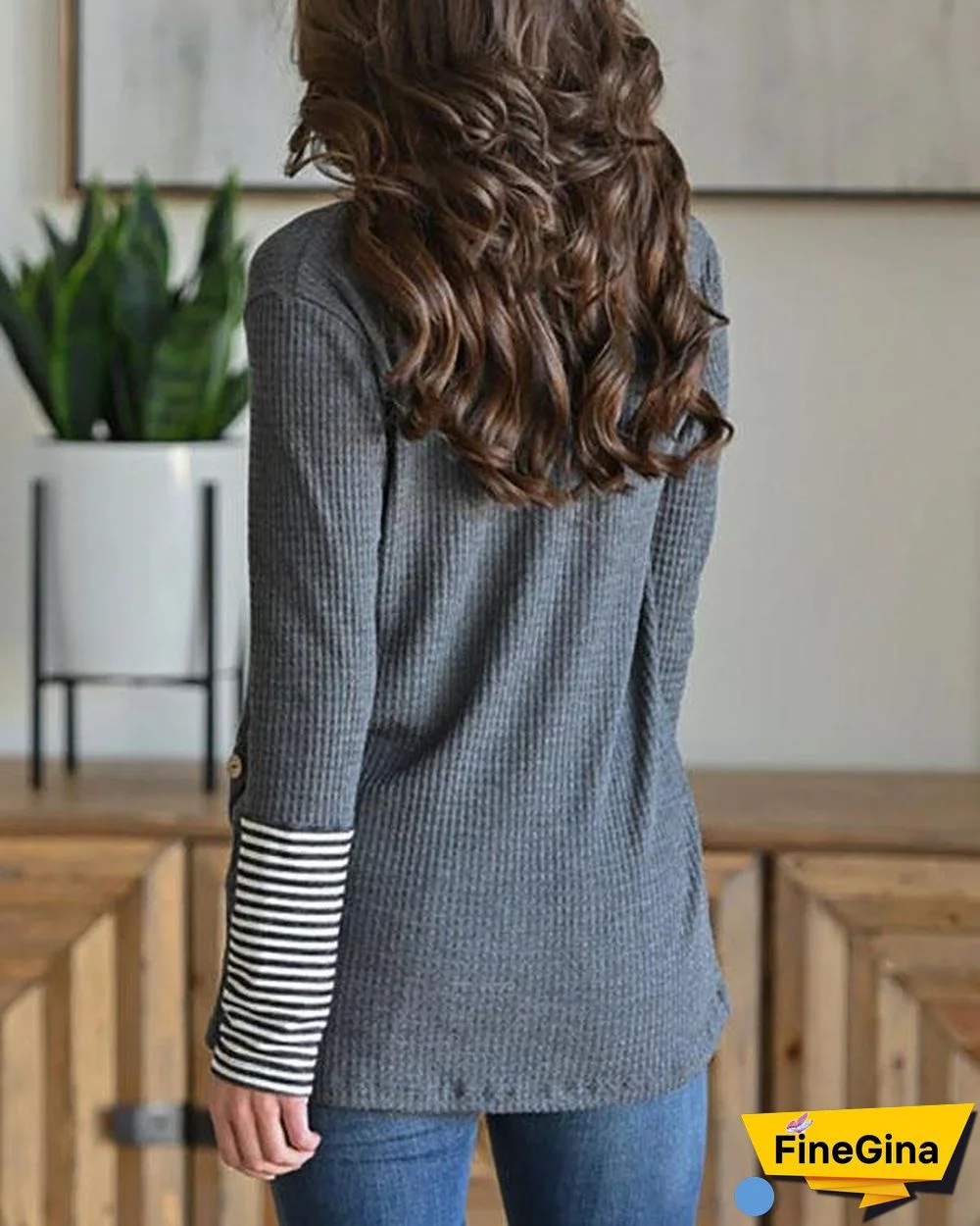 Buttoned Casual Solid Shirts & Tops