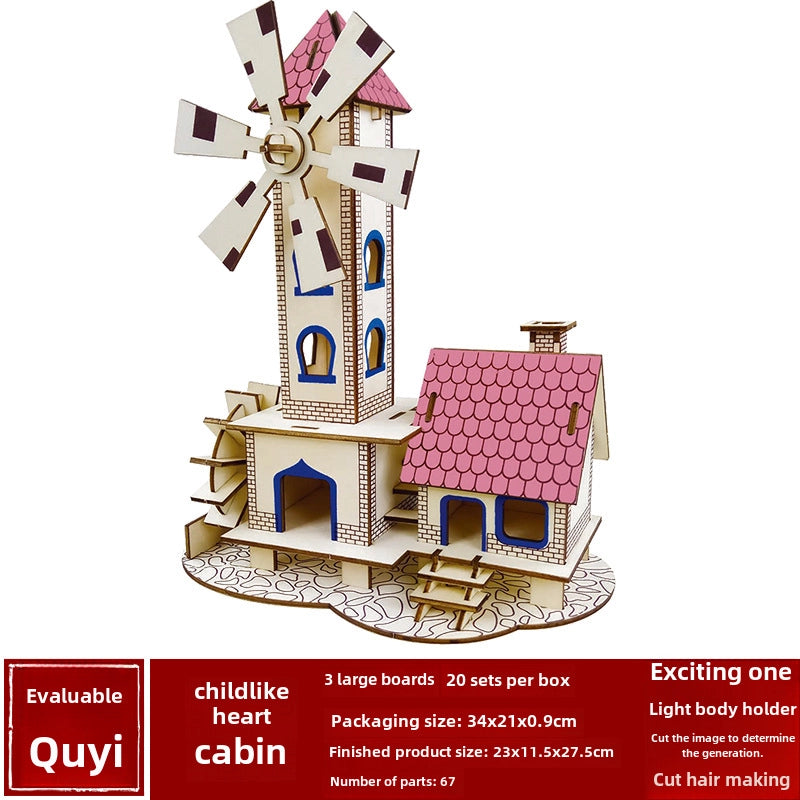 Stall Supply Children’s Wooden 3D Puzzle Adult Puzzle Christmas Building Handmade Educational Model Toy