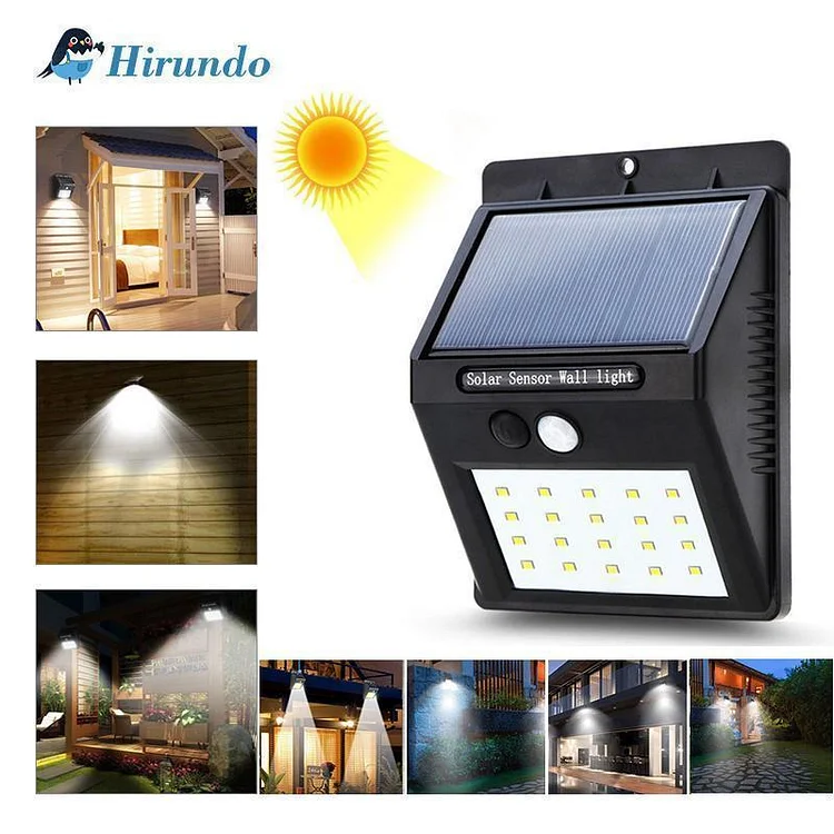 Hirundo 20 LED Solar Lamps Outdoor | 168DEAL