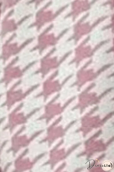 Houndstooth Button Up Long Sleeve Cardigan