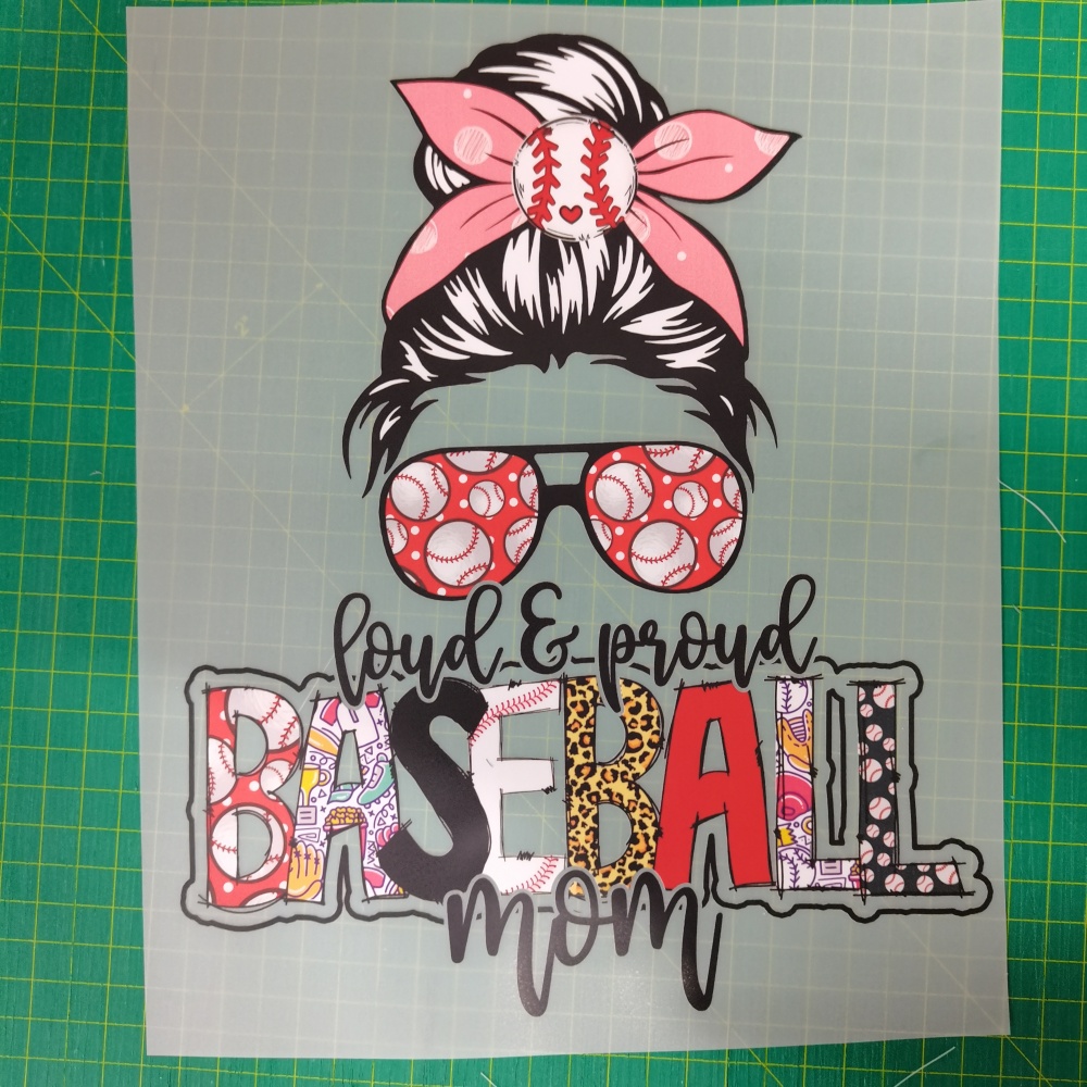 Best selling baseball mom design dtf print iron on heat transfers