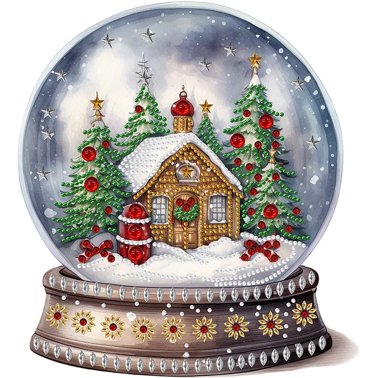 Partial Special-Shaped Diamond Painting - Christmas Crystal Ball 30*30CM