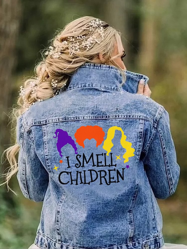I Smell Children Casual Loose Denim Jacket