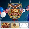 Diamond Painting Single-Sided Acrylic USA 250th Hanging Pendant Sun Catcher for Home Garden Wall Door