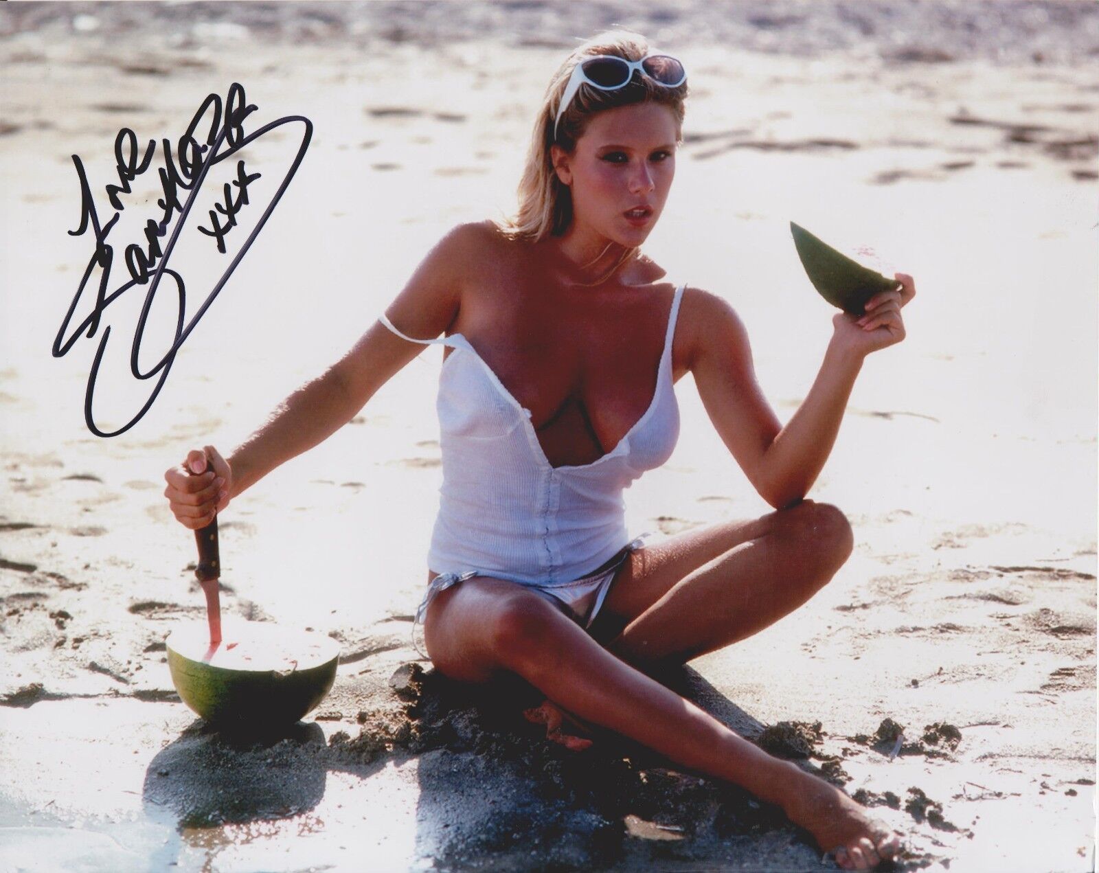 Samantha Fox Signed 8x10 Photo Poster painting - SINGER & PLAYBOY 80'S MODEL SAM FOX - SEXY!! #7