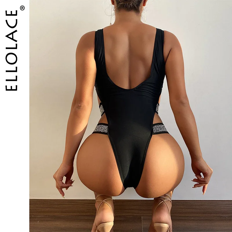 Billionm Ellolace Monokini Swimwear Backless One Piece Thongs Harajuku Swimsuit Solid Brazilian Baby Girl Bikini 2022 Beach Wear Whole