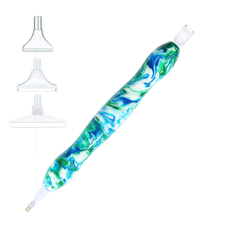 

5D Resin Diamond Painting Pen with 5 Plastic Replacement Tips (Porcelain), 501 Original