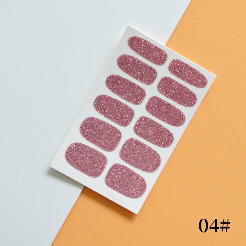 New Designs Full Cover Nail Stickers Fashion Flowers Nail Sticker Set Self Adhesive Manicure Decoracion Nail Strips-Nail Inspo