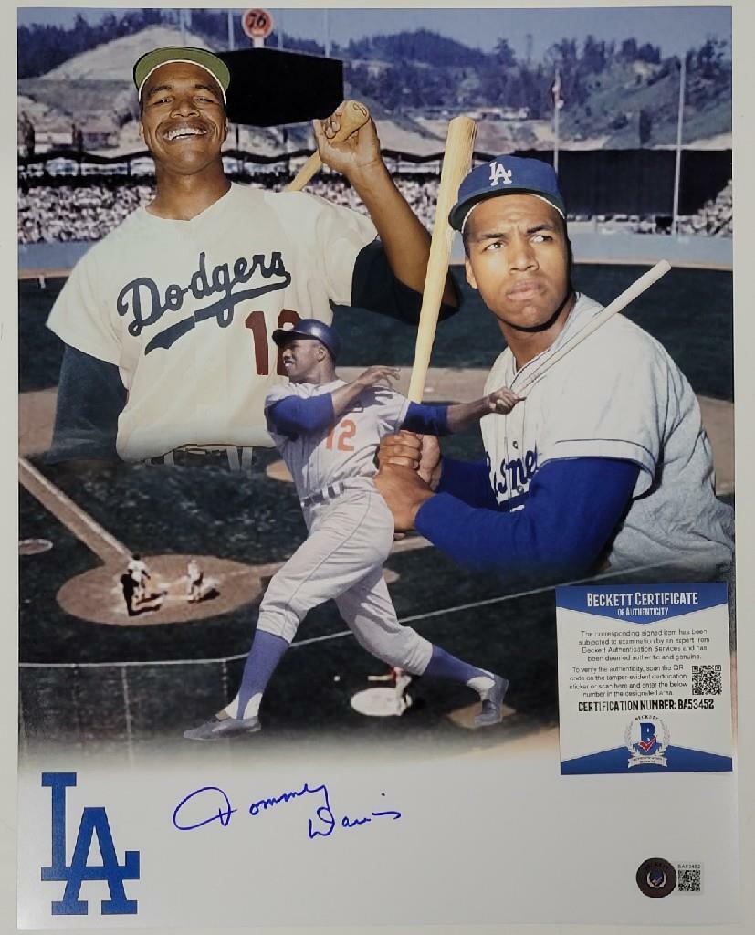 Tommy Davis signed Los Angeles Dodgers 11x14 Photo Poster painting Autograph ~ Beckett BAS COA