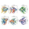 6pcs Fish DIY Diamond Painting Double Sided Keychains