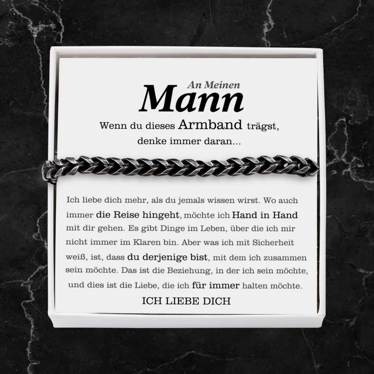 Herren Armband- An Meinen Mann-Geschenk mit Nachrichtenkarte