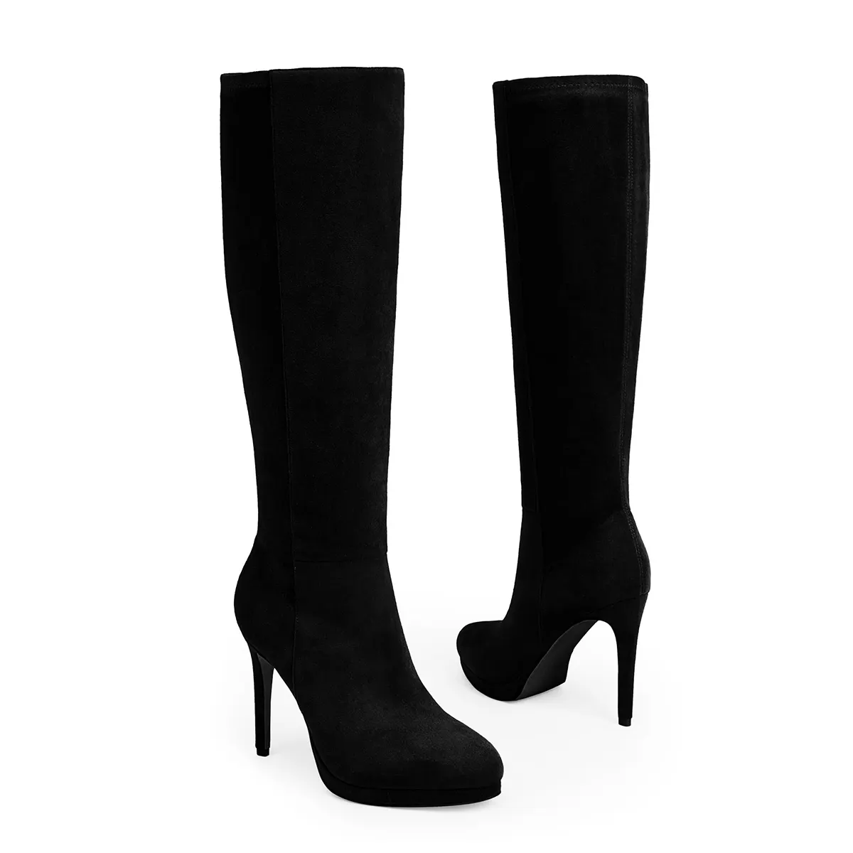 105mm/4.1 Inch Fashion Knee High Boots Platform Heel Boots -vocosishoes
