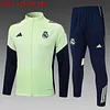 2025/2026 Real Madrid Light Green Long Zipped Jacket Football Shirt 1:1 Thai Quality