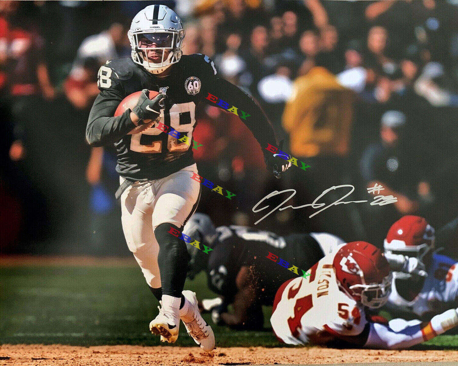 JOSH JACOBS OAKLAND RAIDER Signed Autographed 8x10 Photo Poster painting Reprint