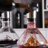 Wine Decanter Set, Red Wine Carafe with Built-in-Aerator, Wine Aerator, Wine Gifts for Christmas, Stainless Steel Pourer Lid, Filter, 100% Hand Blown Lead-free Crystal Glass