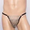 Sexy Chain Lace Perspective Hollow Men's Thong