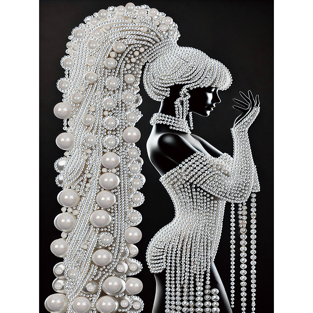 Elegant Lady 30*40cm(canvas) special shaped drill diamond painting