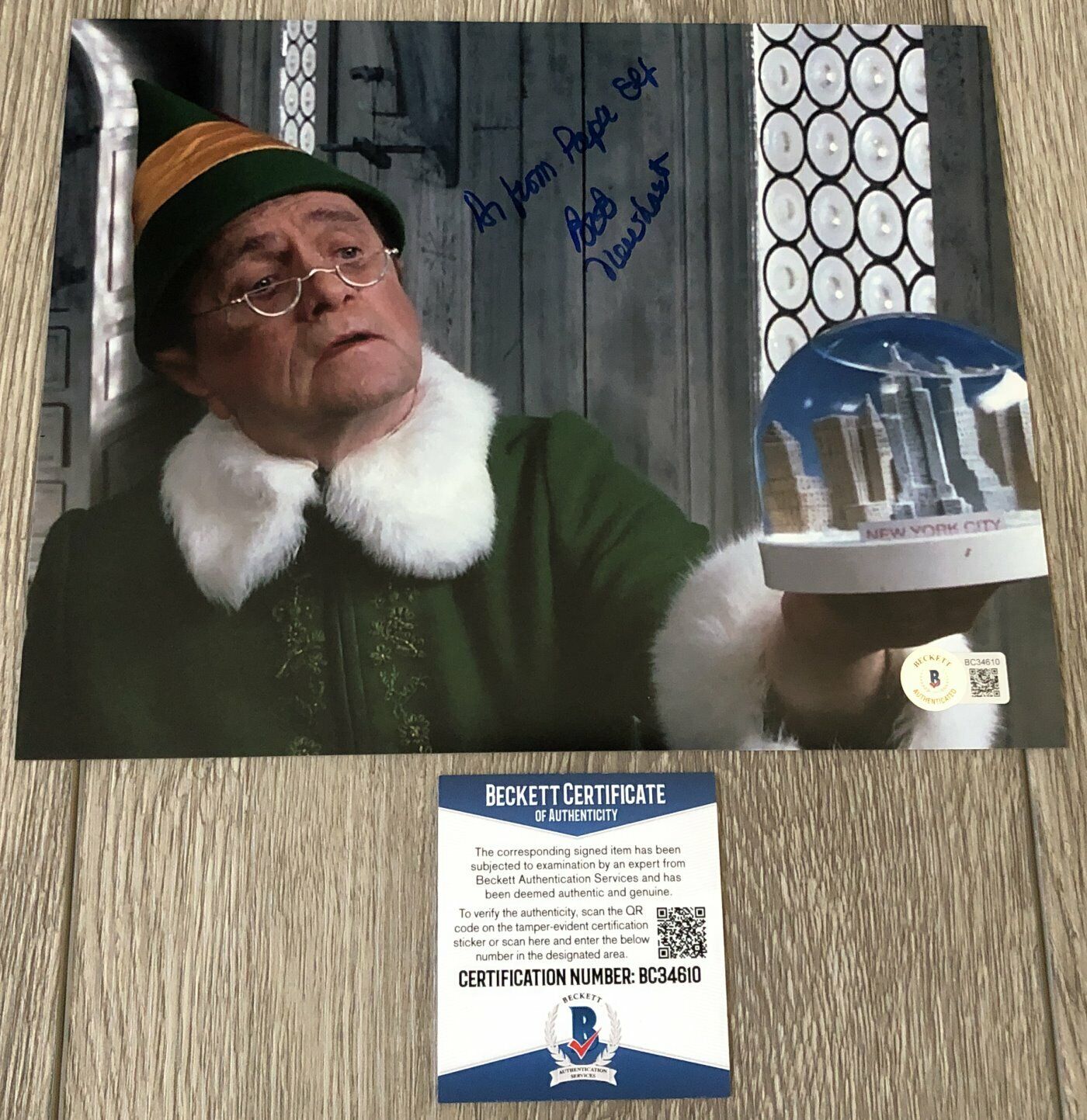 BOB NEWHART SIGNED AUTOGRAPH ELF 8x10 Photo Poster painting A w/PROOF & BECKETT BAS COA