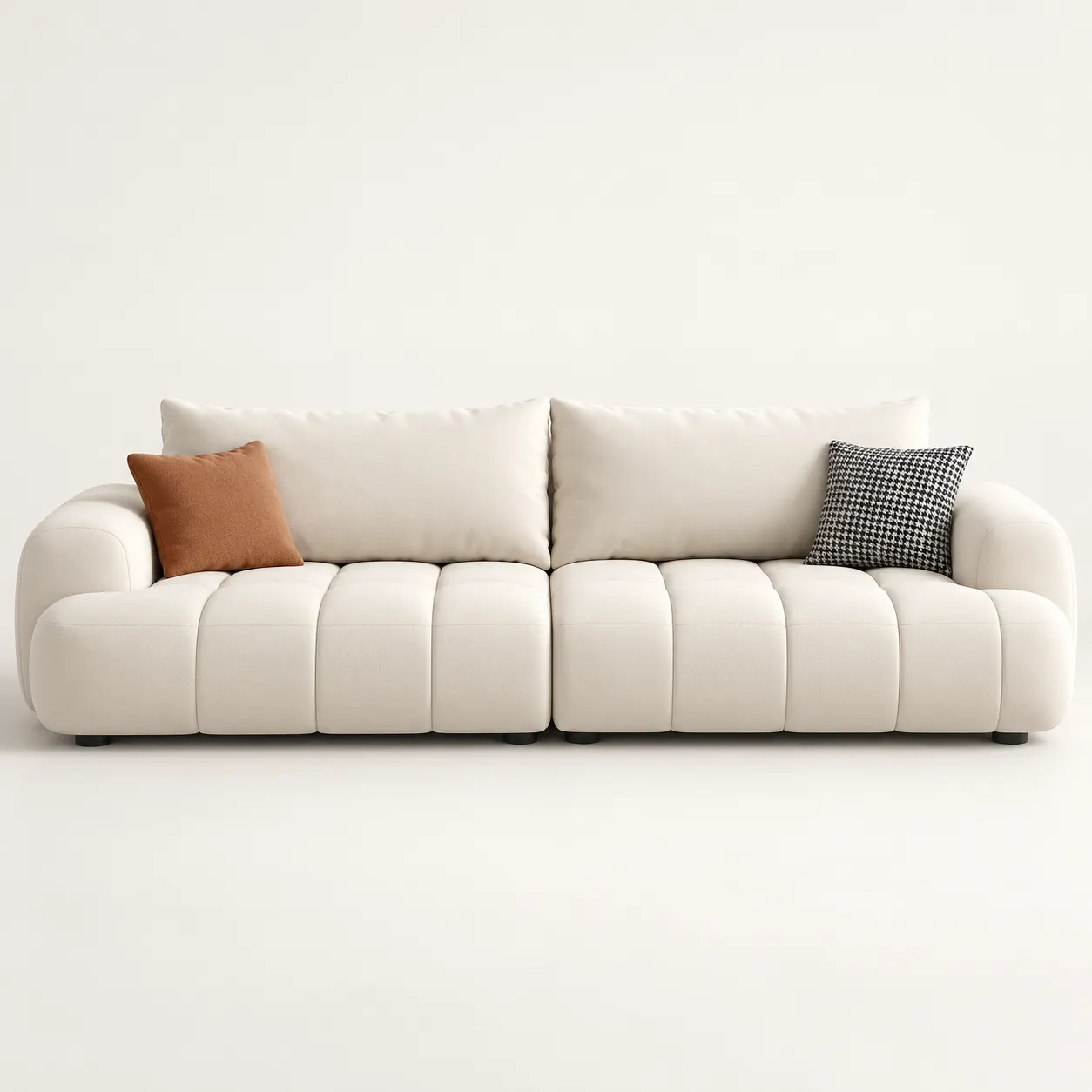 W88 Sofa - Cream - White studio product view