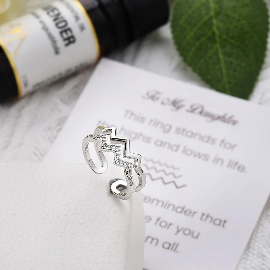 To My Daughter 'Highs and Lows' Ring