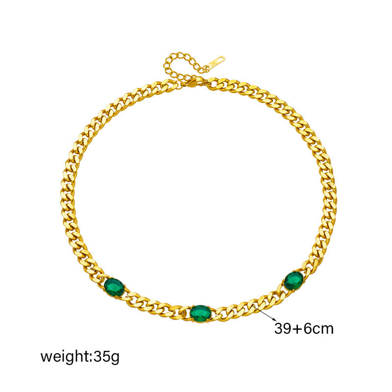 Chain Titanium Steel Electroplating Necklaces